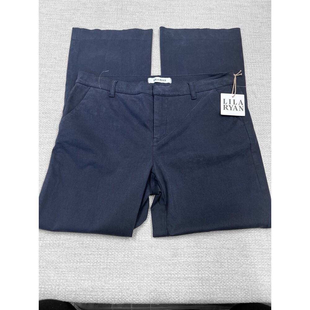 Lila‎ Ryan Bootcut Trouser Size 16 Navy Blue The Jenalyn Soft Brushed Pants NWT